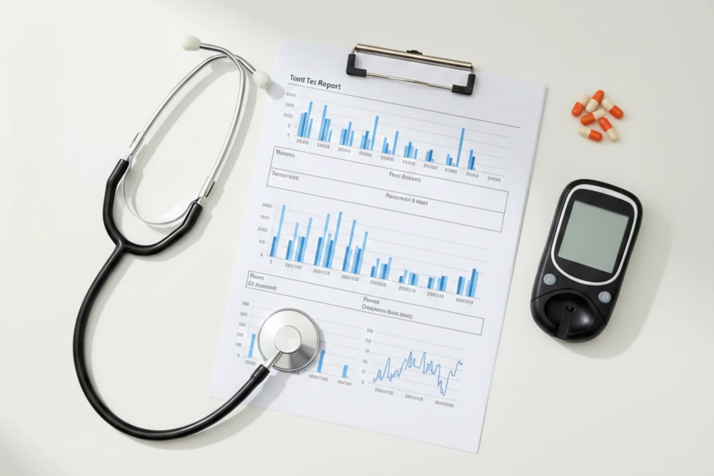 unexplained fatigue causes visualized with lab reports and stethoscope