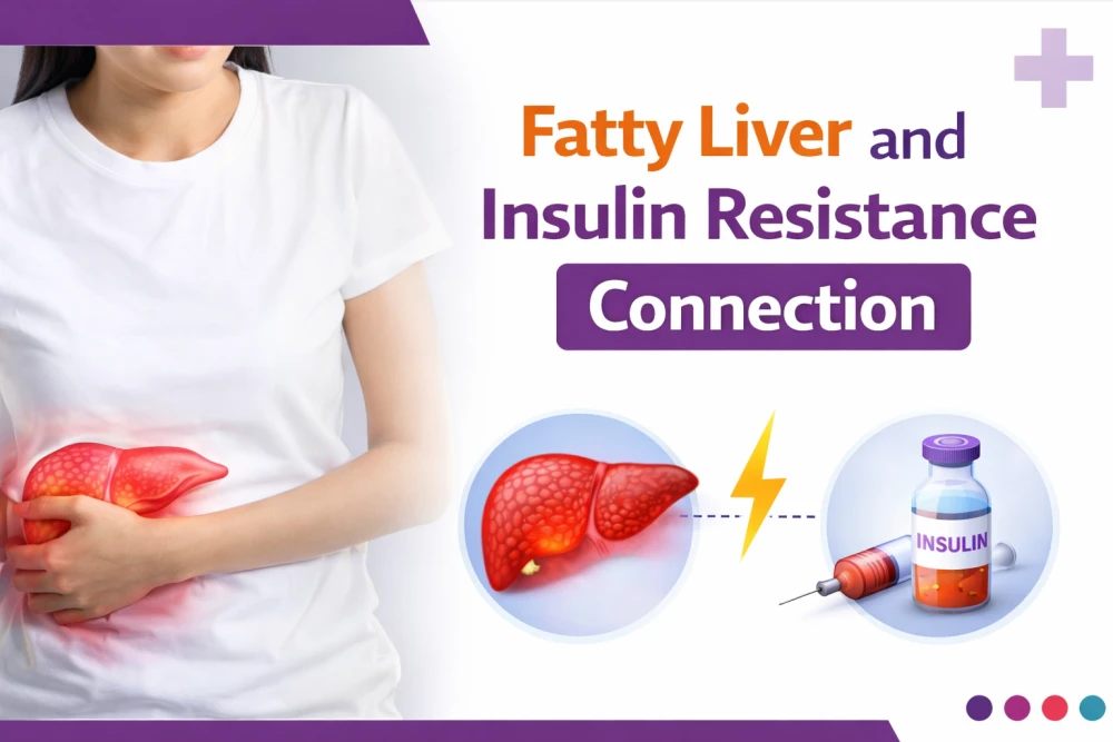 fatty liver insulin resistance connection concept with liver and belly fat