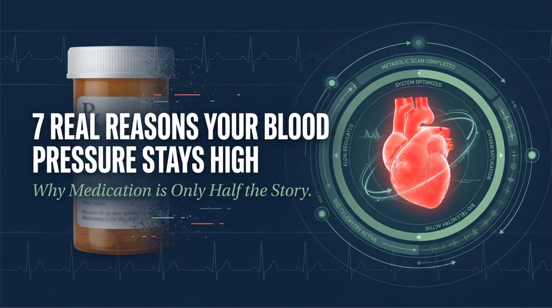 Persistent high blood pressure despite medication highlighting lifestyle and metabolic causes