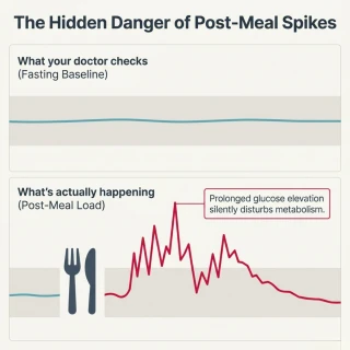 Hidden post-meal glucose spikes despite normal fasting sugar causing metabolic damage and energy fluctuations