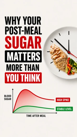 Hidden post-meal glucose spikes despite normal fasting sugar causing metabolic damage and energy fluctuations