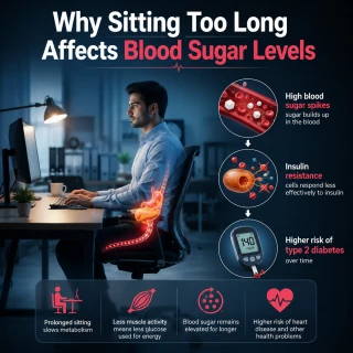sitting too long affects blood sugar levels