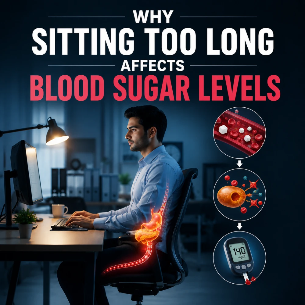 sitting too long affects blood sugar levels