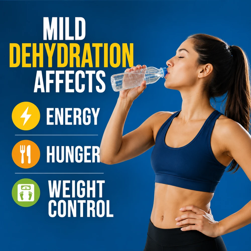 mild dehydration affects energy hunger and weight control