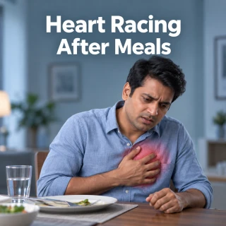 heart racing after meals