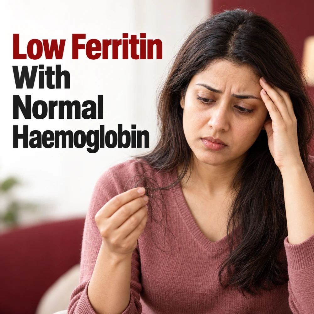 low ferritin with normal haemoglobin