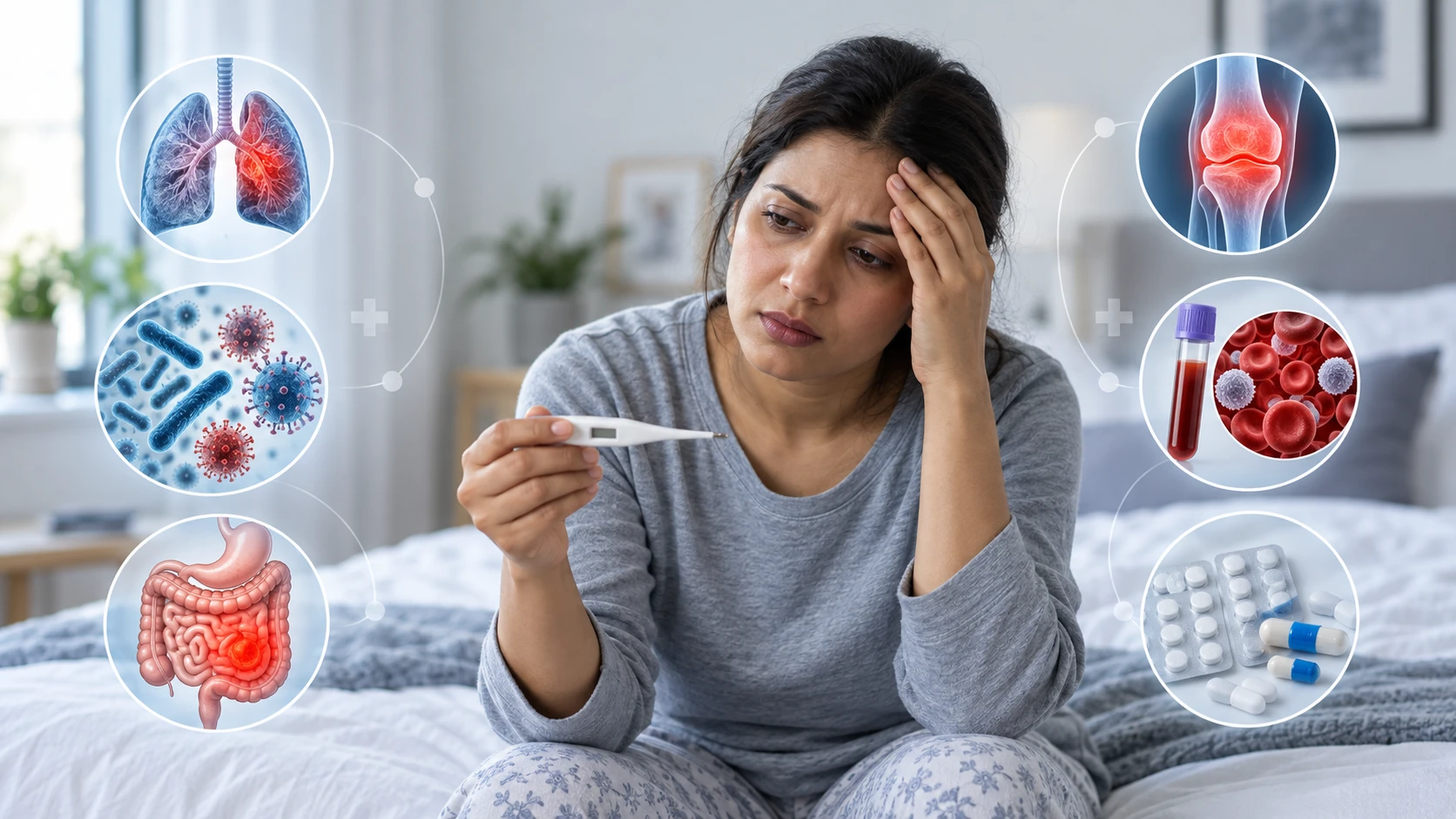 Temperature readings recorded during repeated episodes of fever