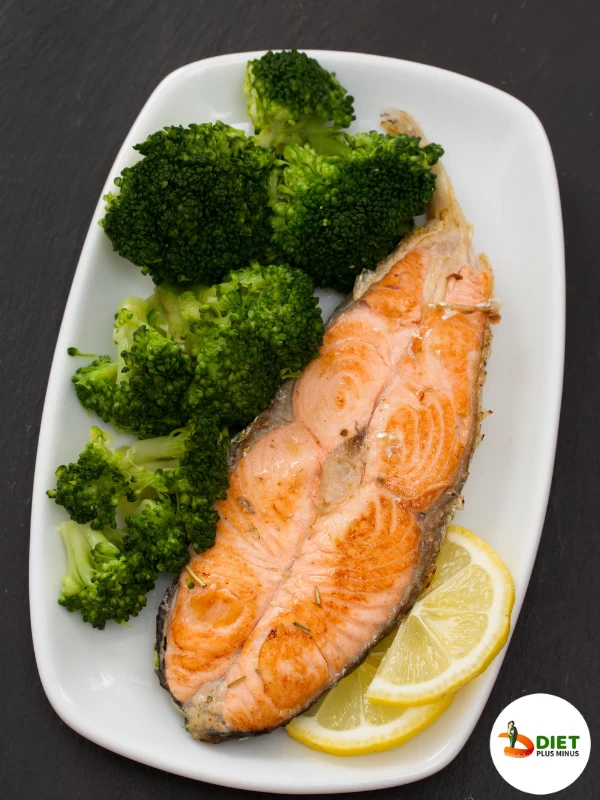 Fried Salmon and Broccoli