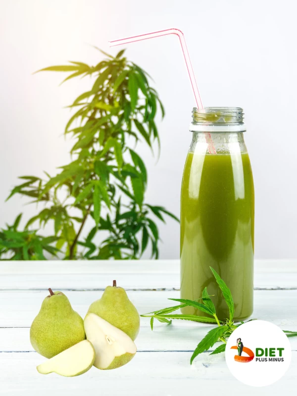 Hemp and pear green smoothie