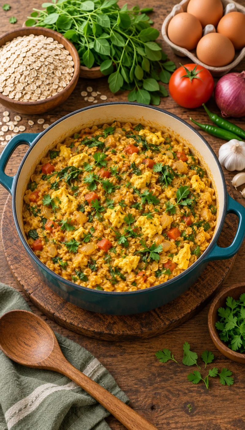 Methi Egg Masala Oats