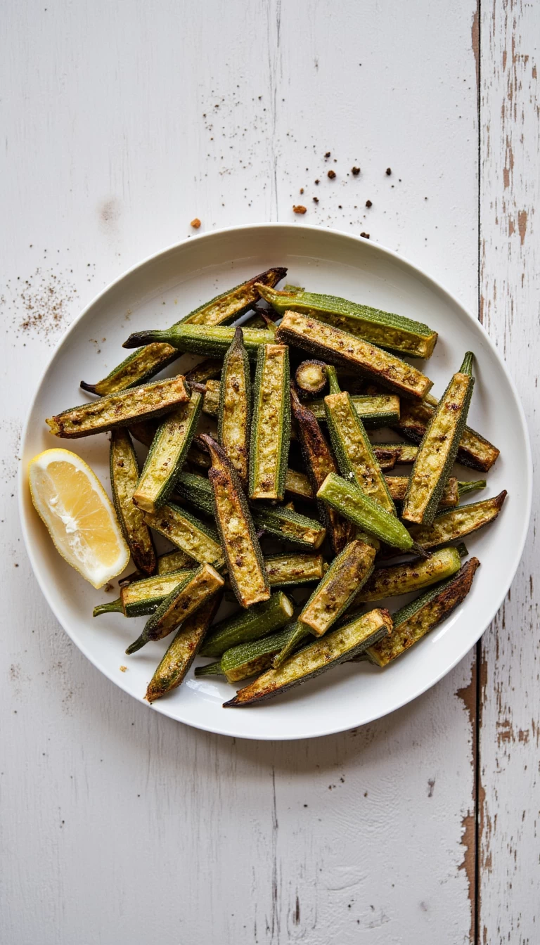 Oven-baked Bhindi