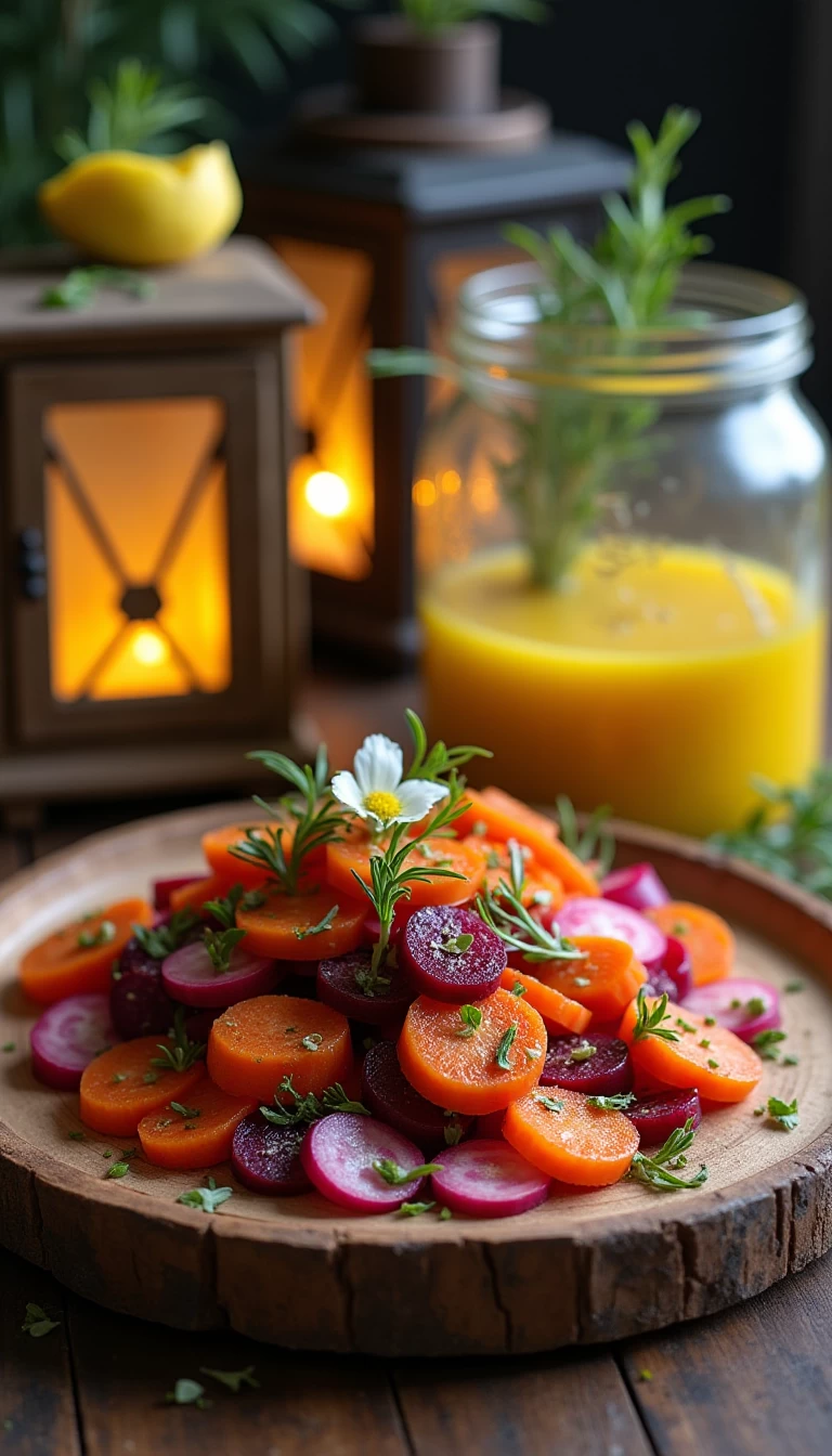 Beetroot, Carrot & Radish Salad with Lemon Dressing
