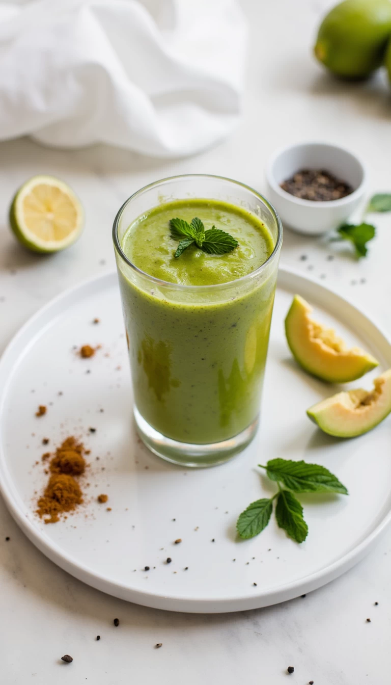 Hemp and guava green smoothie