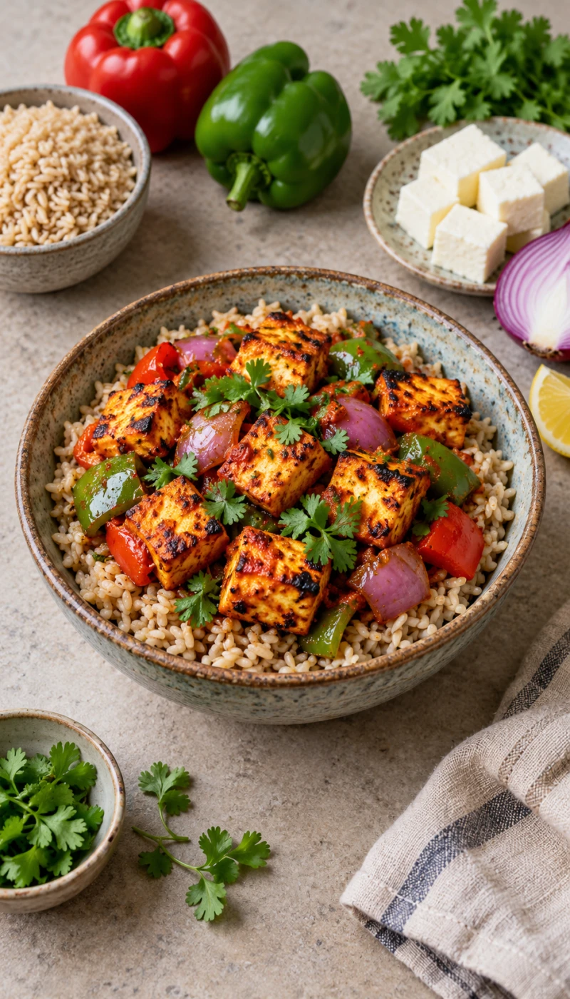 Tandoori Paneer Brown Rice Bowl