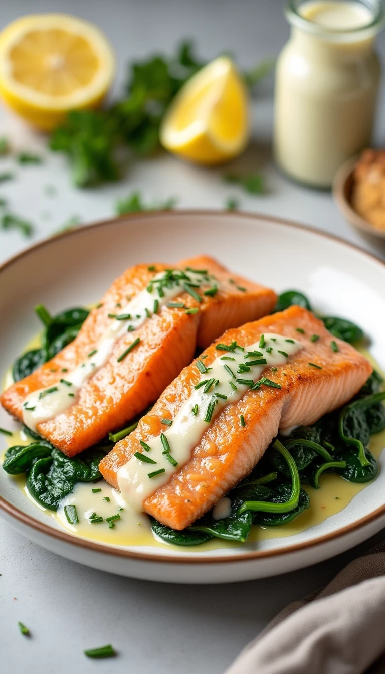 Salmon with Creamy Lemon Sauce