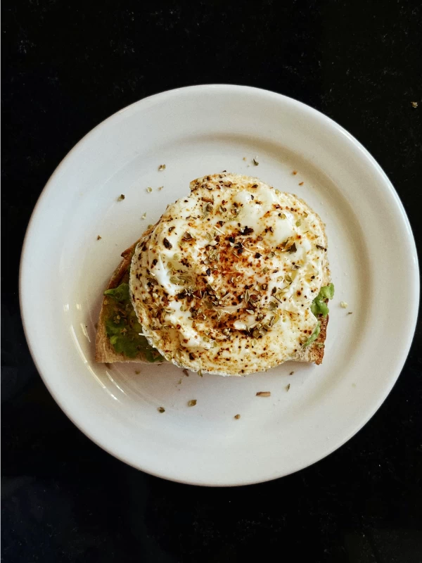 Matar Cheese Open Toast