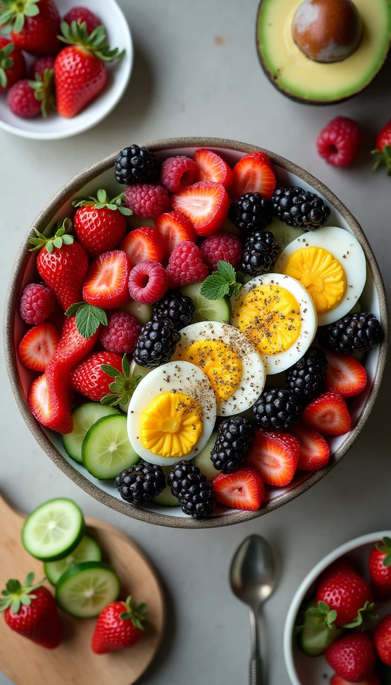 Fruits Bowl with Egg