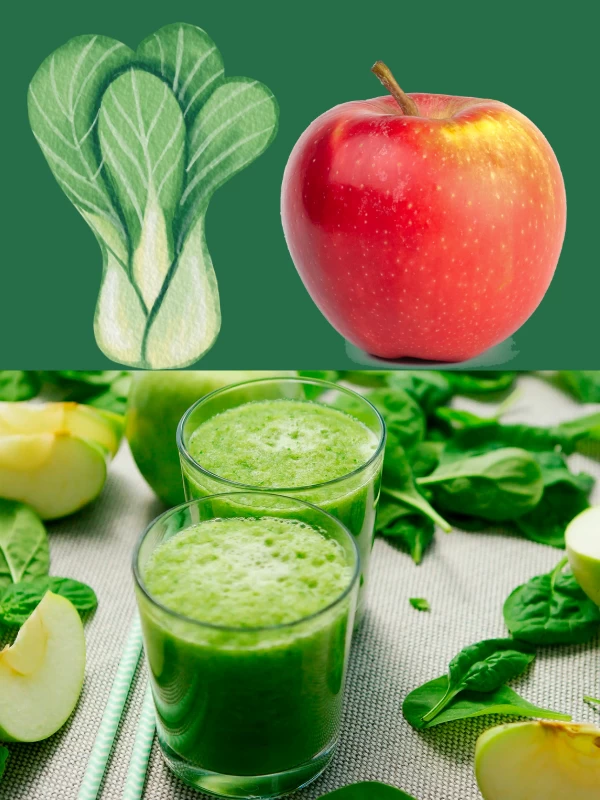 Bokchoy and apple green smoothie
