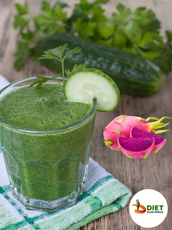 Cucumber and dragon fruit green smoothie