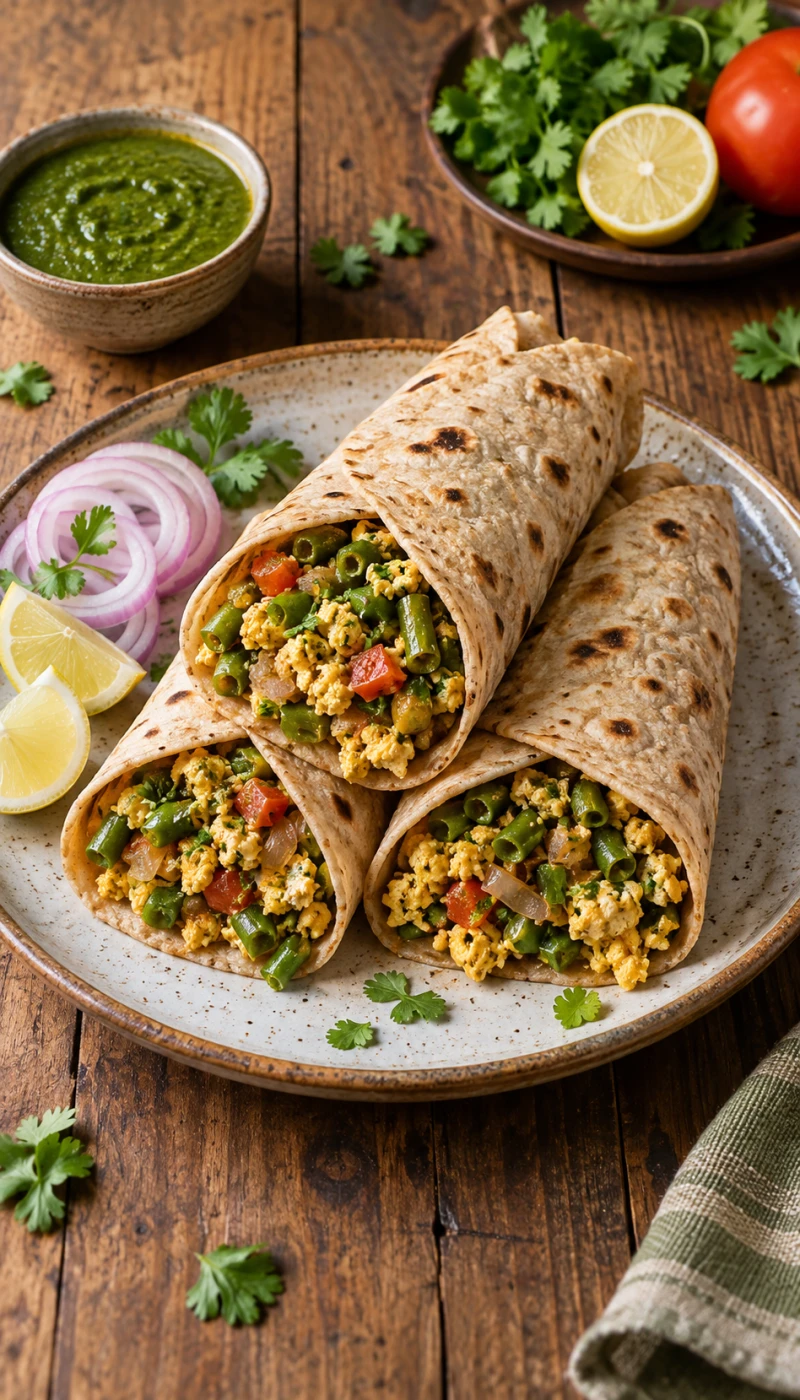 French Bean Egg Wrap