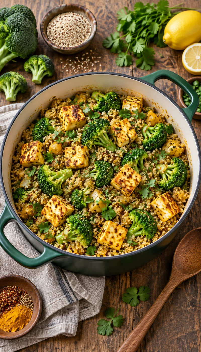 One-Pot Broccoli Paneer Quinoa