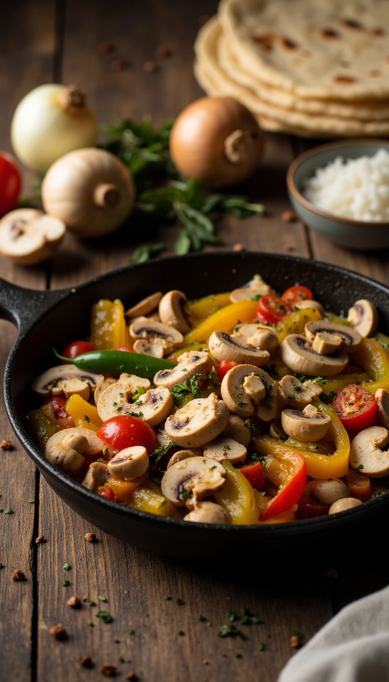 Mushroom Bell pepper Stir Fry