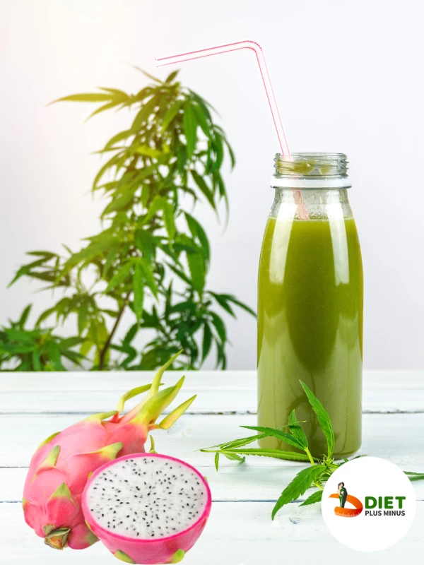 Hemp and dragon fruit green smoothie