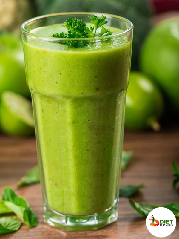 Peach and bathua green smoothie