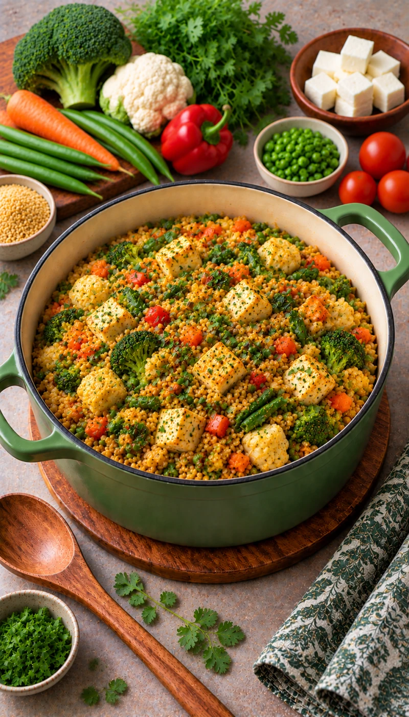 Mixed Vegetable Paneer Dalia