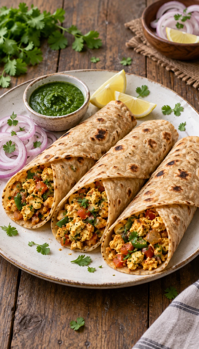 Dry Masala Egg Bhurji Wrap