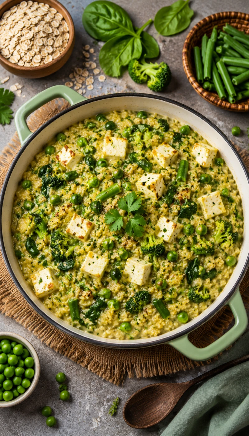 Paneer green veggies oats