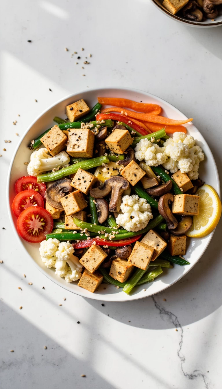 Mushroom Tofu Salad