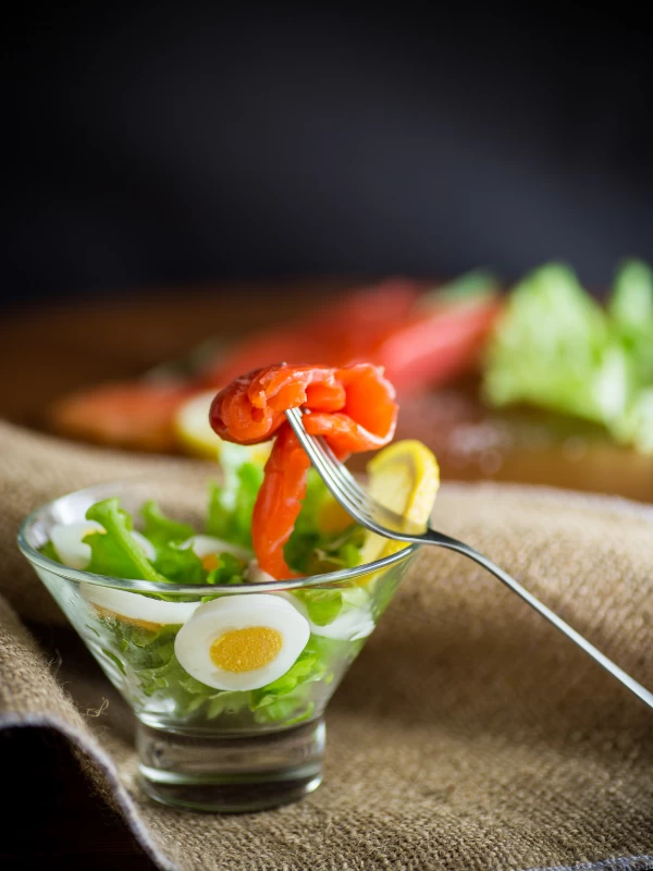 Salmon & Boiled Egg Salad