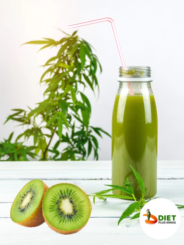 Hemp and kiwi green smoothie