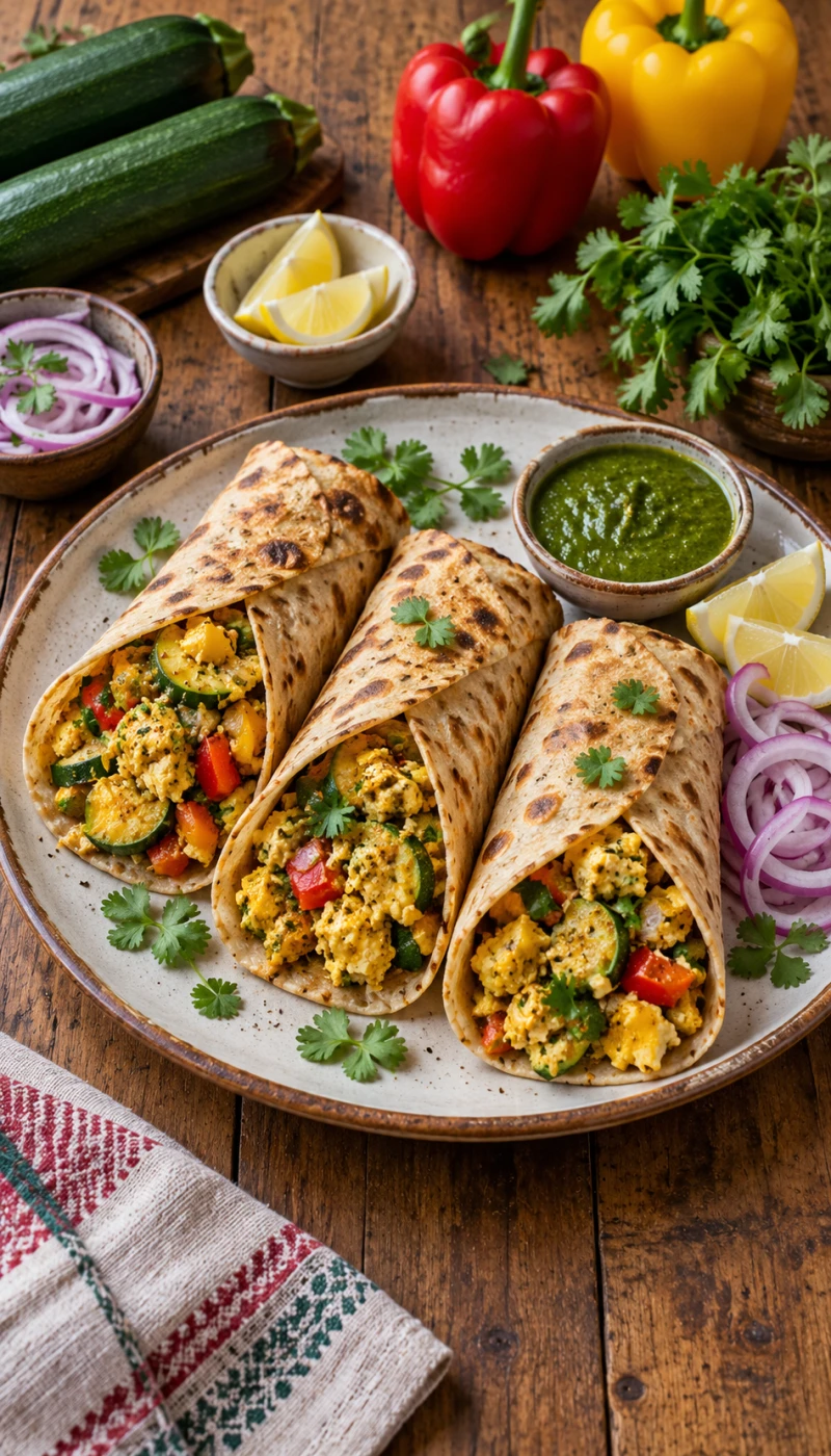 Zucchini Pepper Egg Wrap