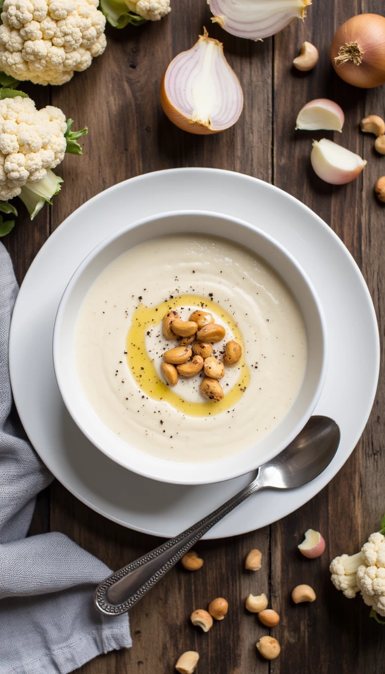 Cauliflower Cashew nut Soup
