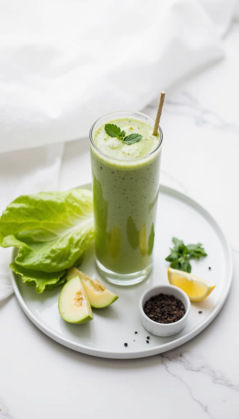 Lettuce and guava green smoothie