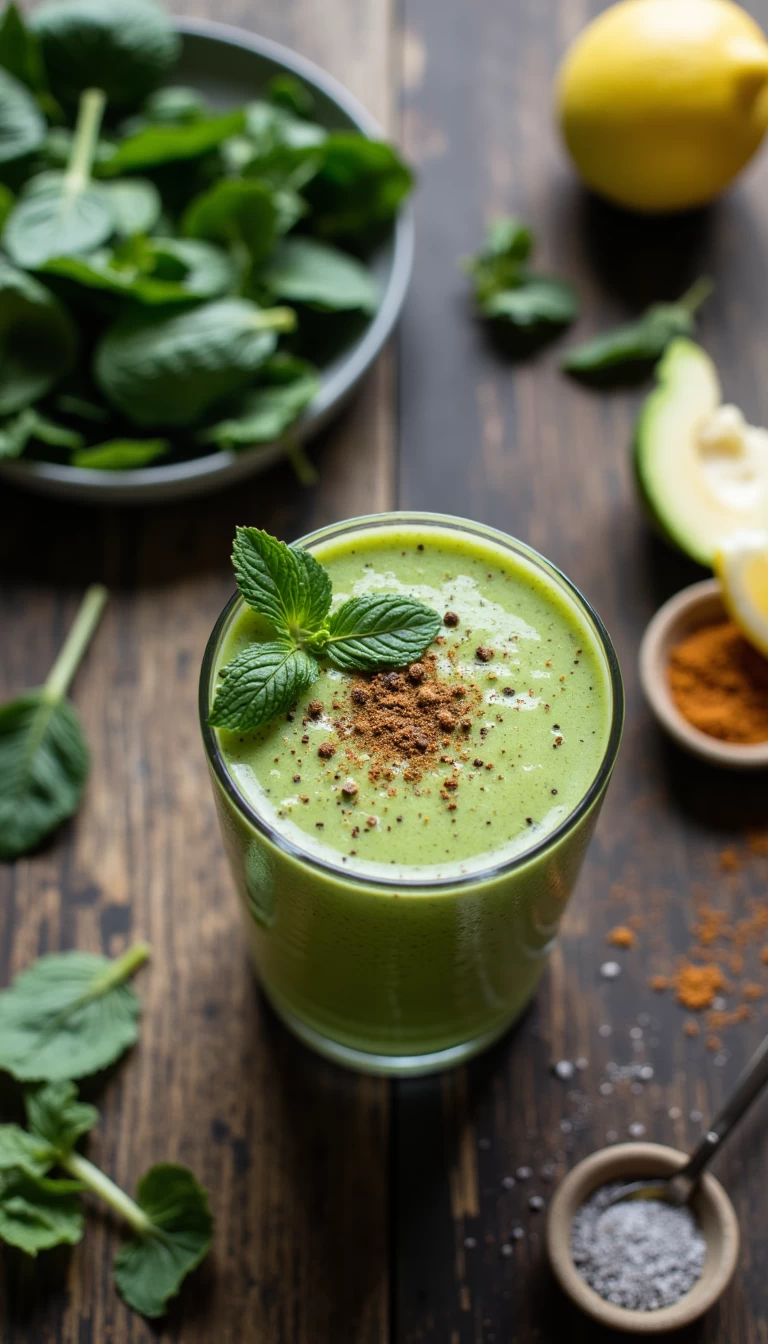 Spinach and guava green smoothie