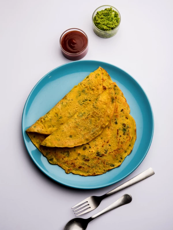 Oats-Besan flour cheela