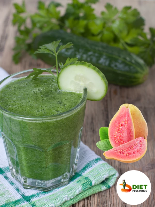 Cucumber and guava green smoothie