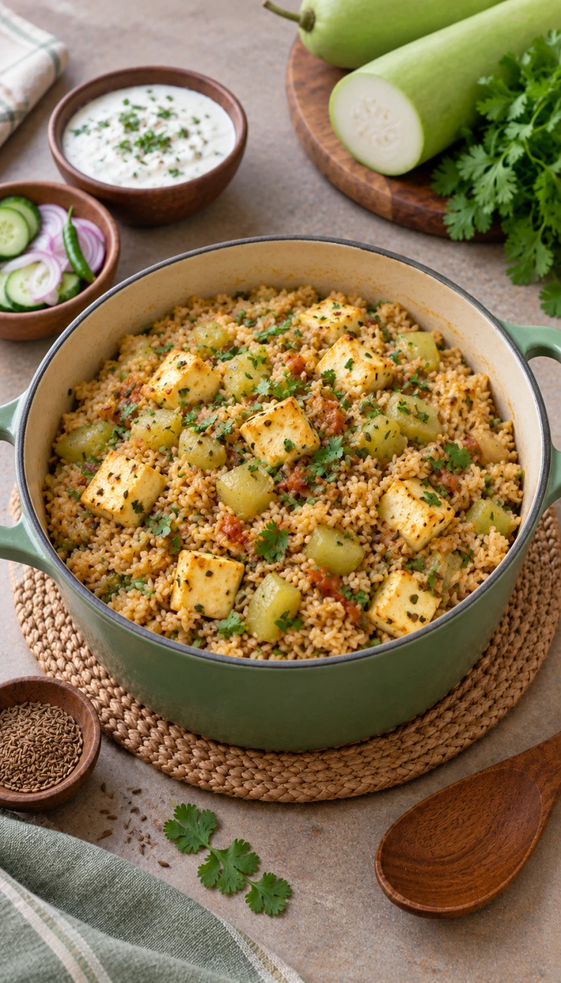 One-Pot Lauki Paneer Brown Rice