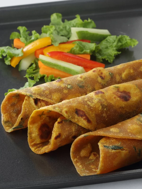 Oats-besan flour plain paratha