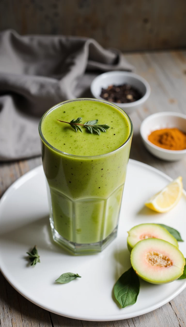 Guava and bathua green smoothie