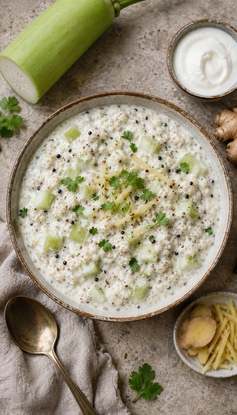 Bottle Gourd and Ginger Quinoa Curd Bowl
