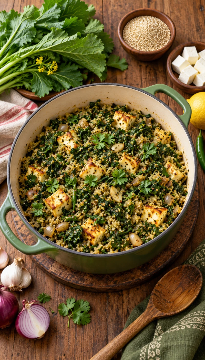 One-Pot Sarson Paneer Quinoa