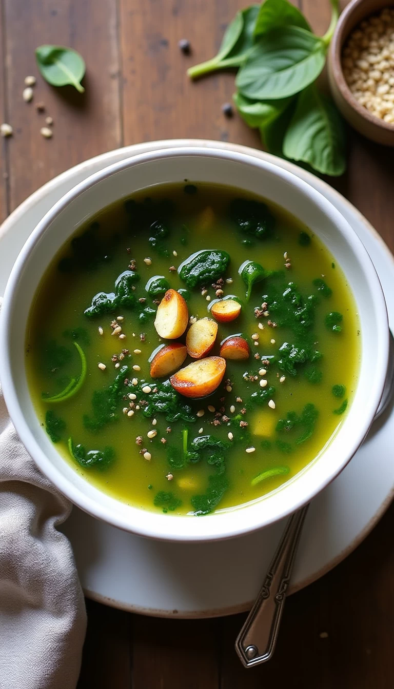 Palak–Jeera Clear Soup