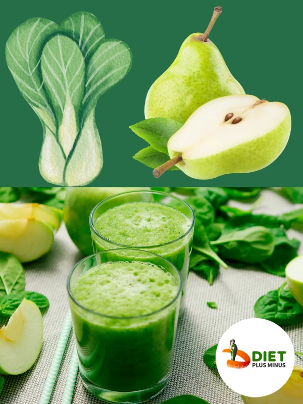 Bokchoy and pear green smoothie