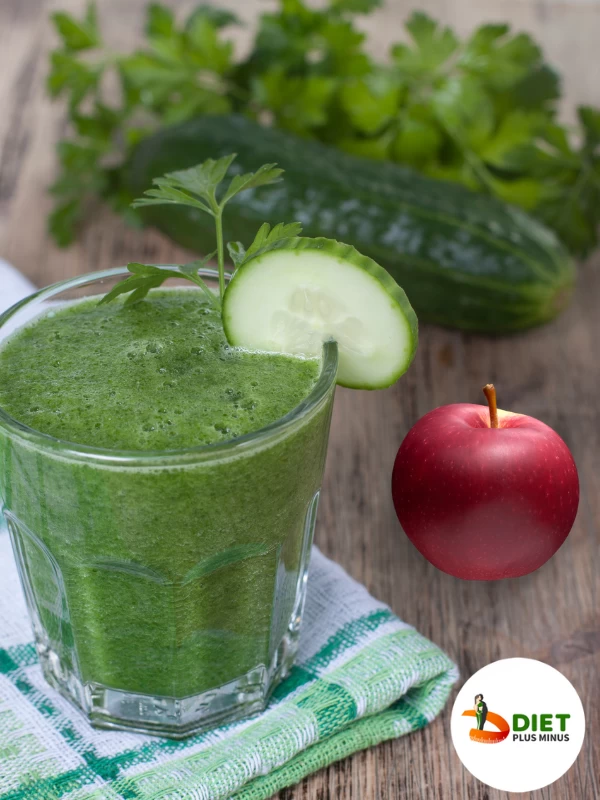 Cucumber and apple green smoothie
