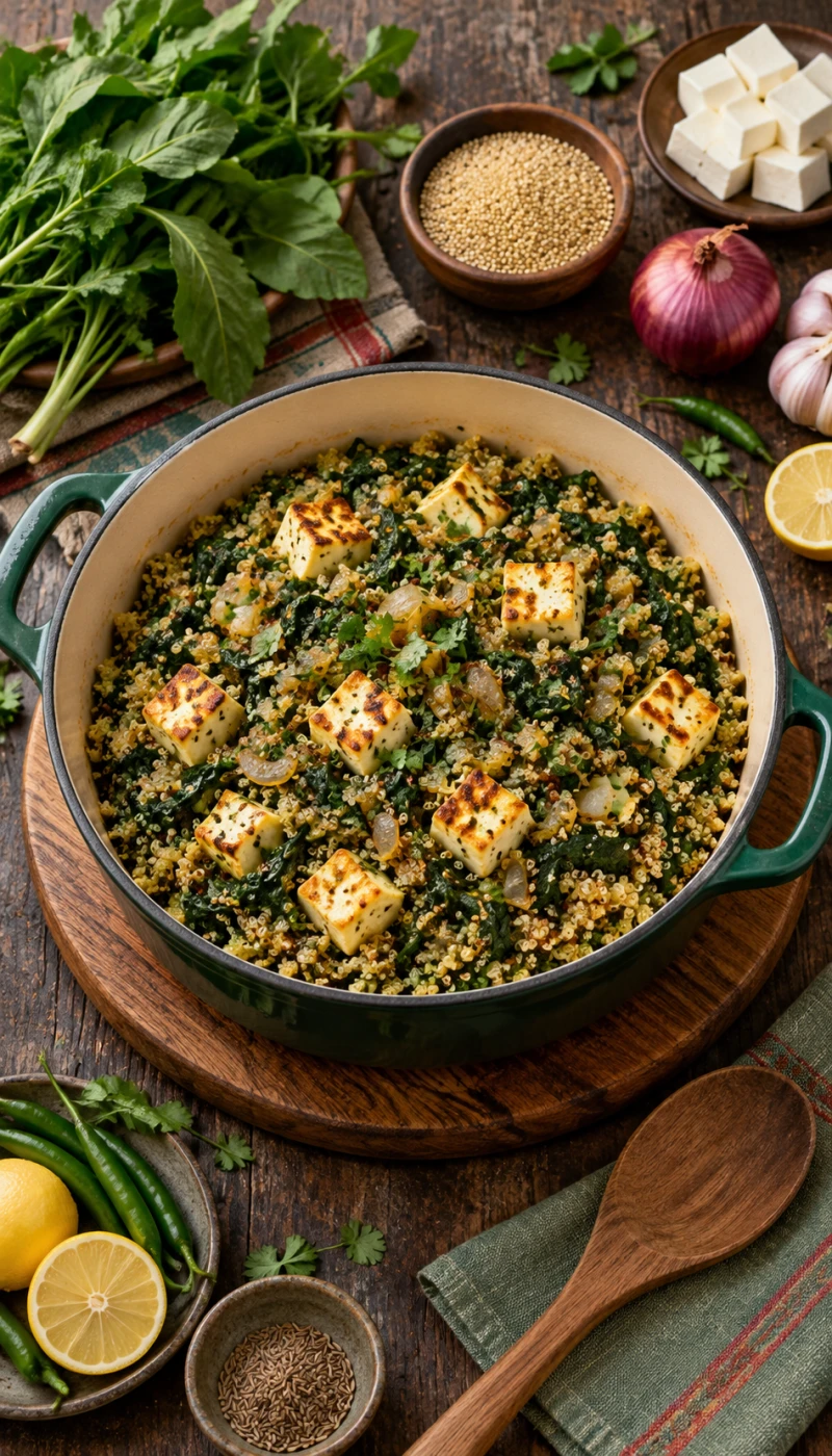 One-Pot Bathua Paneer Quinoa