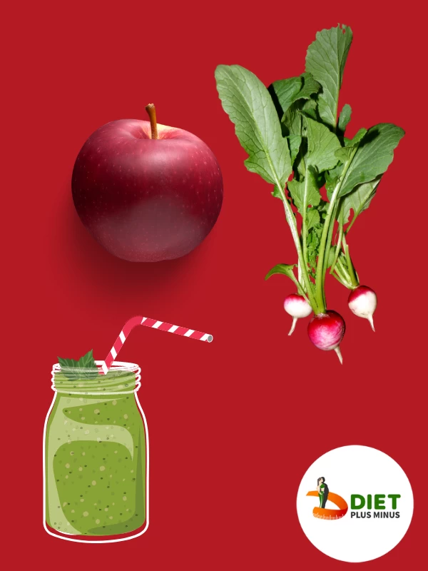 Beetroot leaves and apple green smoothie
